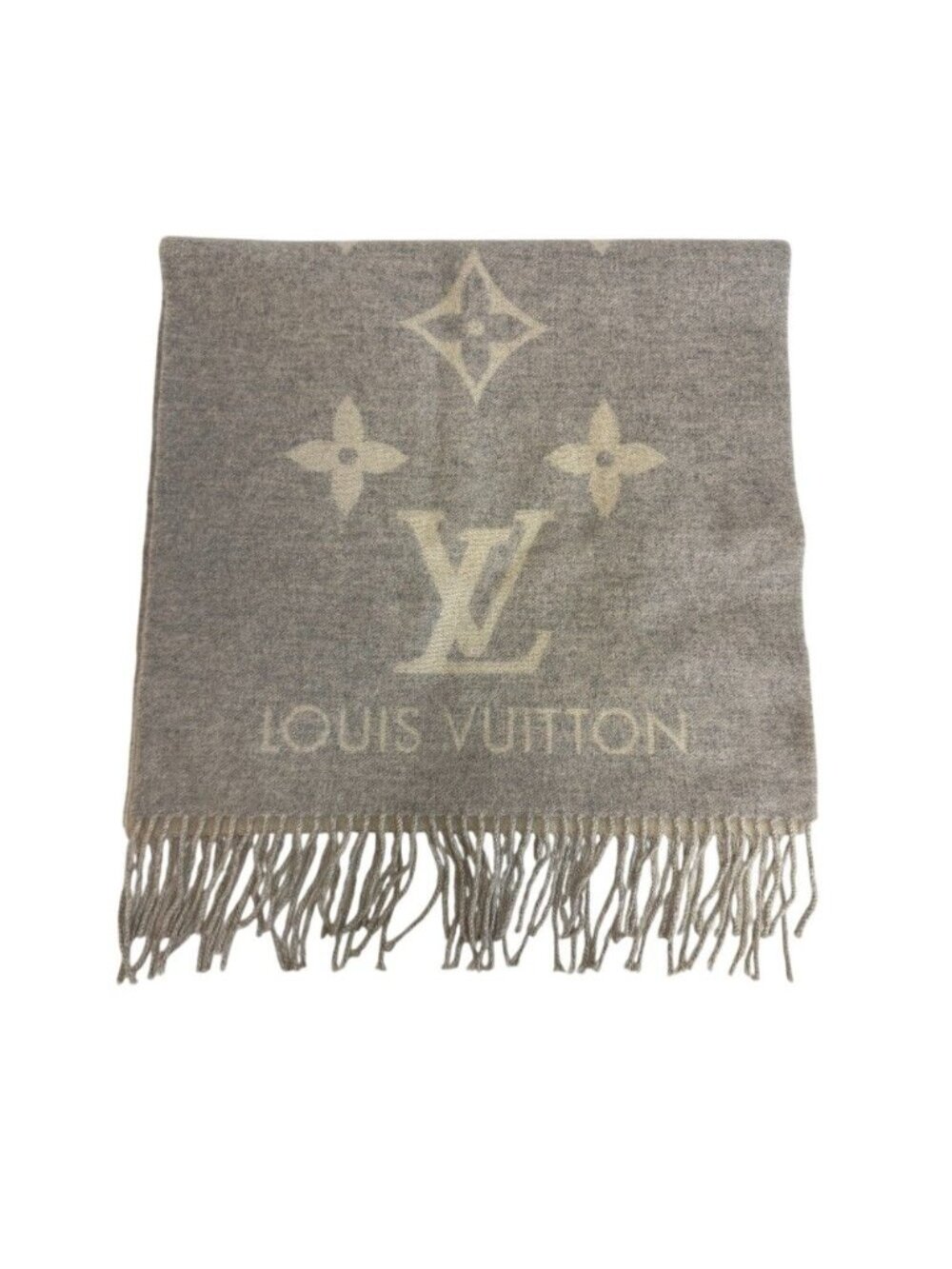 Louis Vuitton Echarpe Reykjavik Cashmere Scarf Gray